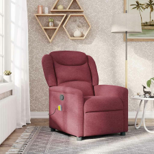 vidaXL bordó dönthető szövet masszázsfotel masszázsfotel