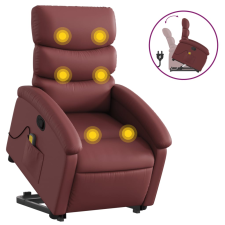 vidaXL bordó műbőr dönthető masszázs- és állófotel (3204051) masszázsfotel