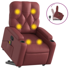 vidaXL bordó műbőr dönthető masszázs- és állófotel (3204783) masszázsfotel