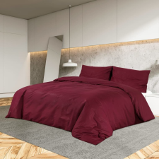 vidaXL bordó pamut ágyneműhuzat-garnitúra 135 x 200 cm lakástextília