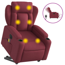 vidaXL bordó szövet dönthető elektromos álló masszázsfotel (3204521) masszázsfotel