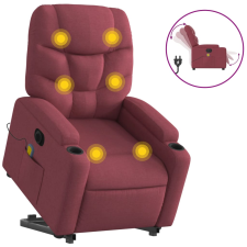 vidaXL bordó szövet dönthető elektromos álló masszázsfotel (3204635) masszázsfotel