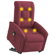vidaXL bordó szövet dönthető masszázs- és állófotel (3303267) masszázsfotel