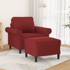 vidaXL bordó szövet kanapéfotel lábtartóval 60 cm bútor