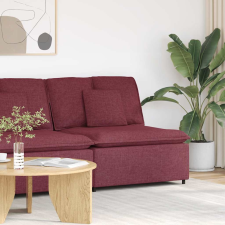 vidaXL borvörös moduláris kanapé középső modul párnákkal 100 cm bútor