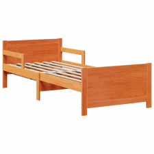 vidaXL Bővíthető Ágykeret Gyerekeknek Viaszbarna 80 x 130 / 165 / 200 cm (877211) ágy és ágykellék