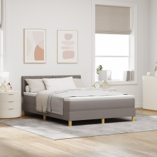 vidaXL Box Spring Ágy Matrac és LED Topszínű 140x190 cm Szövet ágy és ágykellék