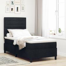 vidaXL Box Spring Ágy Matrac Fekete 100x200 cm Szövet ágy és ágykellék