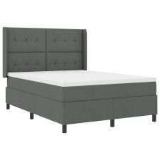 vidaXL Box Spring Ágy Matrac Készlettel & LED Sötétszürke 140x200 cm Szövet (3343505) ágy és ágykellék