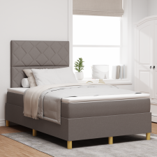 vidaXL Box Spring Ágy Matrac & LED Taupe 120x200 cm Szövet ágy és ágykellék