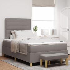 vidaXL Box Spring Ágy Matraccal és Pad Taupe 120x190 cm Szövet ágy és ágykellék