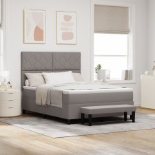 vidaXL Box Spring Ágy Matraccal és Pad Taupe 140x190 cm Szövet ágy és ágykellék