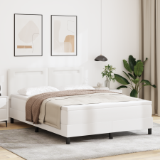 vidaXL Box Spring ágy matraccal fehér 160x200 cm műbőr ágy és ágykellék
