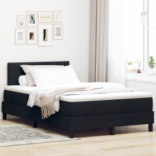 vidaXL Box Spring Ágy matraccal Fekete 120x200 cm Szövet ágy és ágykellék