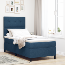 vidaXL box spring ágy matraccal kék 100x200 cm szövet ágy és ágykellék