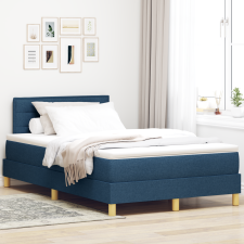 vidaXL Box Spring Ágy Matraccal Kék 120x200 cm Szövet ágy és ágykellék