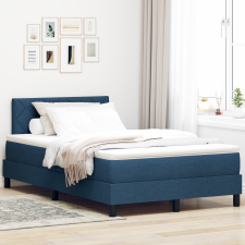 vidaXL Box Spring Ágy Matraccal Kék 120x200 cm Szövet ágy és ágykellék
