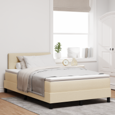 vidaXL Box Spring Ágy Matraccal & LED Bézs 120x190 cm Szövet ágy és ágykellék