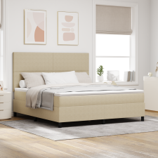 vidaXL Box Spring Ágy Matraccal & LED Fénnyel Zöld Szürke Szuper Király Kordbársony ágy és ágykellék