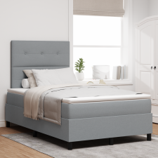 vidaXL Box Spring Ágy Matraccal & LED Szürke 120x200 cm Szövet ágy és ágykellék