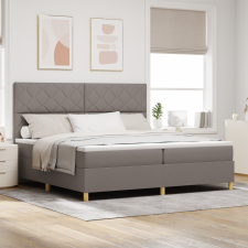 vidaXL Box Spring ágy matraccal & LED Taupe 200x200 cm Szövet ágy és ágykellék