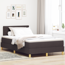 vidaXL Box Spring Ágy Matraccal Sötétbarna 120x200 cm Szövet ágy és ágykellék
