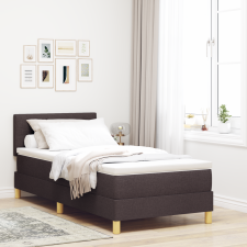 vidaXL Box Spring Ágy Matraccal Sötétbarna 80x200 cm Szövet ágy és ágykellék