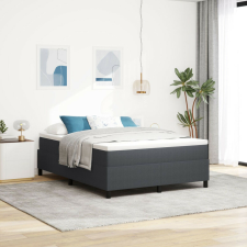 vidaXL Box Spring Ágy Matraccal Sötétszürke 140x200 cm Bársonyos Szövet ágy és ágykellék