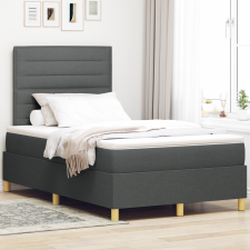 vidaXL Box Spring Ágy matraccal Sötétszürke Kis Kettős Szövet ágy és ágykellék