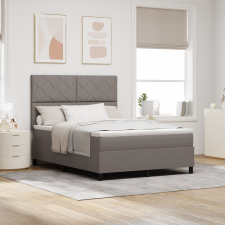 vidaXL Box Spring Ágy Matraccal Taupe 140x200 cm Szövet ágy és ágykellék