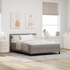 vidaXL Box Spring Ágy matraccal Taupe 140x200 cm Szövet ágy és ágykellék