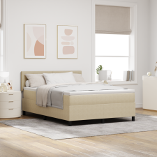 vidaXL Box Spring Ágy Matraccal Világos Zöld Szürke 160x200 cm Kordbársony ágy és ágykellék