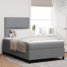 vidaXL Box Spring Ágy Matraccal Világosszürke 120x200 cm Szövet ágy és ágykellék