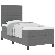 vidaXL Box Spring ágy matraccal Világosszürke 80x200 cm Kordbársony anyag (3337531) ágy és ágykellék