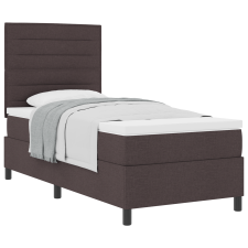 vidaXL Box Spring Ágy Matresszel Sötétbarna 80x200 cm Szövet (3339269) ágy és ágykellék