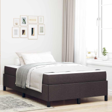 vidaXL Boxrugós ágy Barna 120 x 190 cm Szövet, Mérnöki Fa ágy és ágykellék