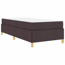vidaXL Boxrugós ágy Egyéb Sötétbarna és fehér 100 x 200 cm szövet (3398916) ágy és ágykellék