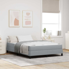 vidaXL Boxrugós ágy Egyéb Világosszürke 140 x 190 cm szövet ágy és ágykellék