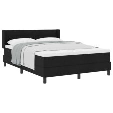 vidaXL Boxrugós ágy fejtámlával Fekete 190 x 140 cm szövet ágy és ágykellék