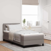 vidaXL Boxrugós ágy matracmal fejtámlával Tópszínű 90 x 190 cm szövet