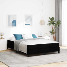 vidaXL Boxrugós ágy matracmal Fekete 140 x 190 cm szövet ágy és ágykellék