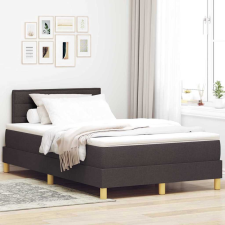 vidaXL Boxrugós ágy matracmal sötétbarna 120 x 190 cm szövet ágy és ágykellék