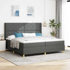 vidaXL Boxrugós ágy matracmal Szürke 200 x 200 cm szövet ágy és ágykellék