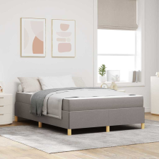vidaXL Boxrugós ágy matracmal Taupe és fehér 160 x 200 cm szövet ágy és ágykellék