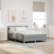 vidaXL Boxrugós ágy matracmal Világosszürke 160 x 200 cm szövet ágy és ágykellék