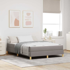 vidaXL Boxrugós ágy Taupe, Barna 140 x 200 cm Szövet, Mérnöki Fa ágy és ágykellék