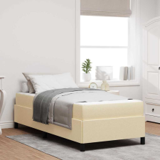vidaXL Boxrugós ágy Taupe, Fekete 90 x 190 cm Szövet, Mérnöki Fa ágy és ágykellék
