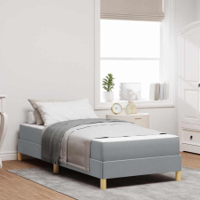 vidaXL Boxrugós ágy Világosszürke és Barna 90 x 190 cm ágy és ágykellék