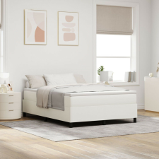 vidaXL Boxspring Ágy Krém 140x200 cm Corduroy Szövet ágy és ágykellék