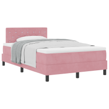 vidaXL Boxspring Ágy Matrac Érted Rózsaszín Kicsi Dupla Bársony (3339097) ágy és ágykellék